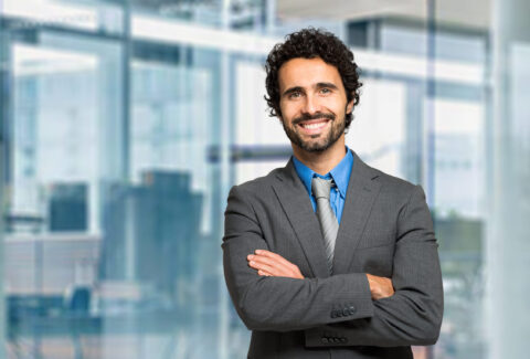 Smiling manager portrait