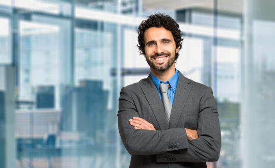 Smiling manager portrait